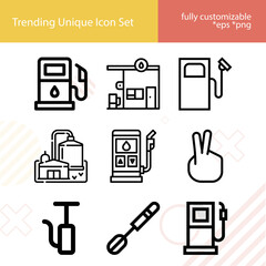 Simple set of triumph related lineal icons.