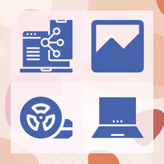 Simple set of memo related filled icons