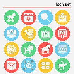 16 pack of originality  filled web icons set