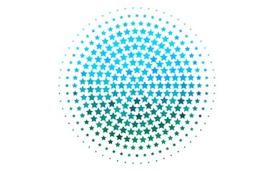 Light Blue, Green vector template with sky stars.