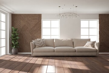 Modern interior design. 3D illustration