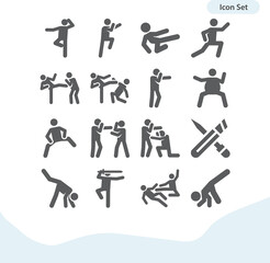 Simple set of crafts related filled icons.