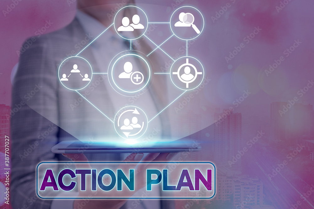 Poster text sign showing action plan. business photo showcasing list of things or schedule to be made thia 