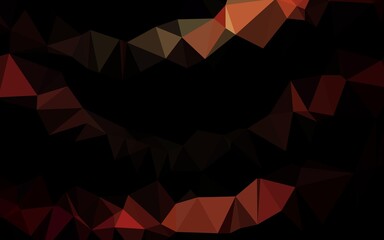 Dark Red vector triangle mosaic texture.
