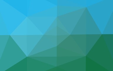 Obraz premium Light Blue, Green vector polygonal background.