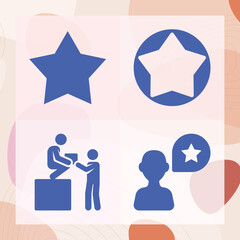 Simple set of darling related filled icons