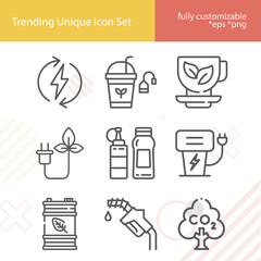 Simple set of naive related lineal icons.