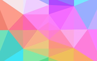 Obraz premium Light Multicolor, Rainbow vector polygonal pattern.