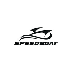 abstract speed boat logo vector