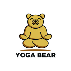 bear in yoga pose logo