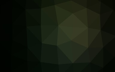 Obraz premium Dark Green vector low poly texture.
