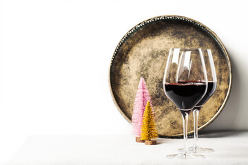Two glasses of red wine