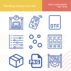 Simple set of divide related lineal icons.