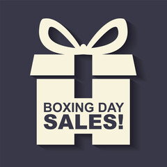 Happy Boxing Day sale. Vector illustration for greeting card, promotion, poster and banner.