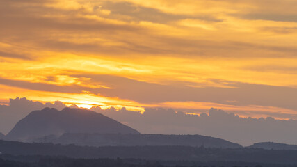 background, beautiful, beauty, blaze, bright, clouds, clouds and sky, color, colorful, dawn, dusk, evening, fantastic, golden hour, golden sun, golden vista, hill, landscape, light, mood, morning, mou