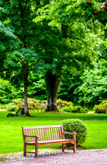 Fototapeta premium wooden park bench