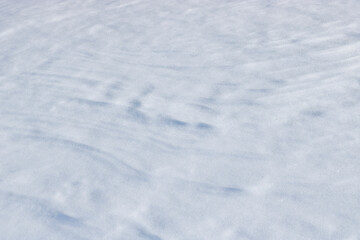 Winter christmas background, white snow texture with copy space