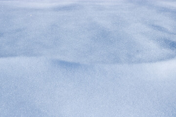 Winter christmas background, white snow texture with copy space