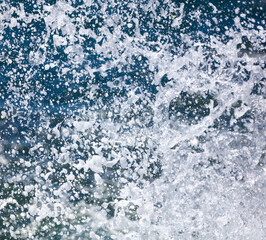 Splashing water in the sea as an abstract background.