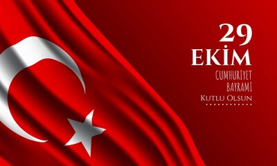 Republic Day Turkey Background. Vector Illustration
