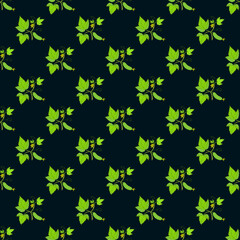 Seamless pattern with cucumber vegetable on dark background