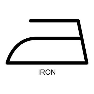 Iron flat icon isolated on white background. Ironing symbol. Machine vector illustration