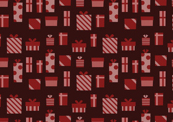 バレンタインプレゼント柄の背景