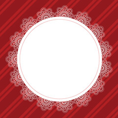 バレンタインのレースの背景イラスト