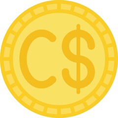 Nicaraguan córdoba coin icon, currency of Nicaragua