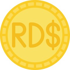 Dominican peso coin, currency of the Dominican Republic