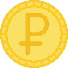 Russian ruble coin, currency of the Russian Federation