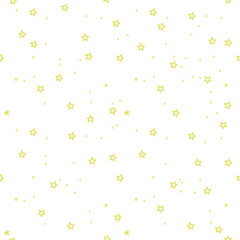 Fototapeta premium seamless pattern with stars drawing gold yellow