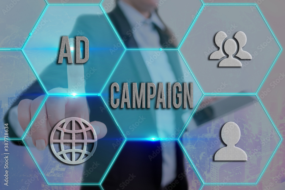 Aufkleber text sign showing ad campaign. business photo showcasing promotion of specific product or service th