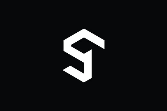 SJ logo letter design on luxury background. JS logo monogram initials letter concept. SJ icon logo design. JS elegant and Professional letter icon design on black background. S J JS SJ