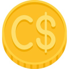 Nicaraguan córdoba coin icon, currency of Nicaragua