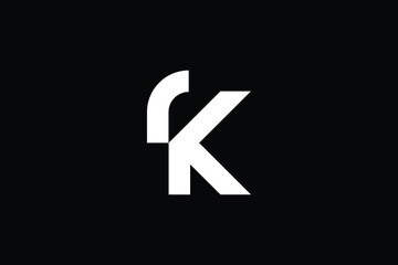 FK logo letter design on luxury background. KF logo monogram initials letter concept. FK icon logo design. KF elegant and Professional letter icon design on black background. K F FK KF