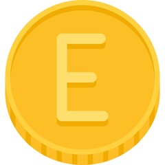 Swazi lilangeni coin icon, currency of Eswatini