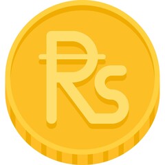 Rupee coin, common name for the many countries currencies