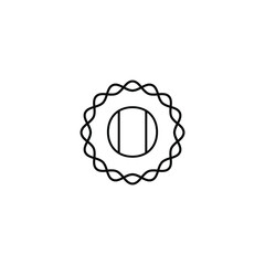 initial o circle vintage logo design vector eps