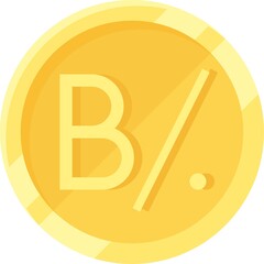 Panamanian balboa coin, one of the official currencies of Panama