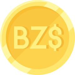 Obraz premium Belize dollar coin, official currency in Belize