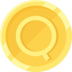 Guatemalan quetzal coin icon, currency of Guatemala