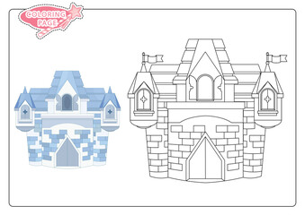 Fairy Tale Castle Coloring Book Page