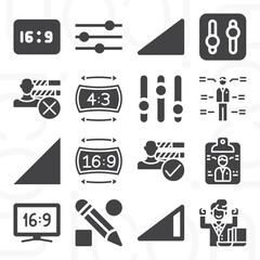 16 pack of levels  filled web icons set
