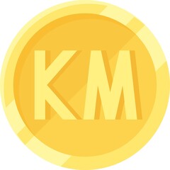 Bosnia and Herzegovina convertible mark coin vector icon