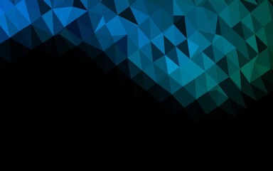 Obraz premium Dark Blue, Green vector low poly cover.