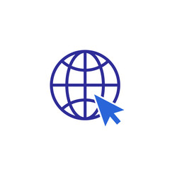 go to web icon vector. Globe icon vector