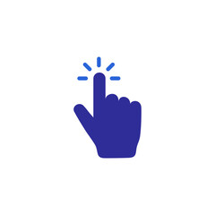 Obraz premium Hand click icon vector. Hand cursor icon 