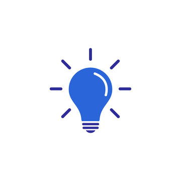 Light Bulb icon vector. Light Bulb sign.   Idea, solution.