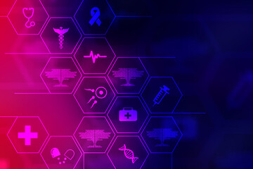 2D illustration medical structure background